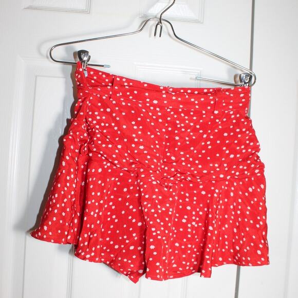 January & May Red Polka Dot Mini Skirt - Size M - Picture 2 of 4